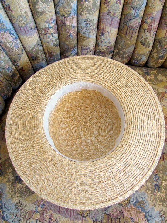 STRAW HAT w WIDE BRIM, \